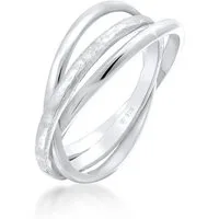 Elli Fingerring Basic Wickelring Trend Trinity 925 Silber, Ring Set