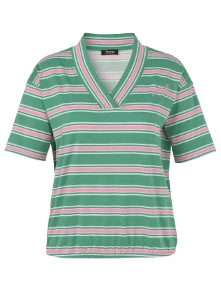 Frapp - T-Shirt V-Ausschnitt 1/2 Arm Druck peppermint multicol - Gr. - 50