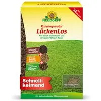 Neudorff Rasensamen Rasenreparatur LückenLos 2,5 kg für 32 Lücken, 3-in-1-Mischung aus Rasensamen, Terra Preta und Naturdünger