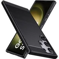 MSM Handyhülle Hülle für Samsung Galaxy / S23 / Plus / Ultra 5G Schwarz Carbon Optik