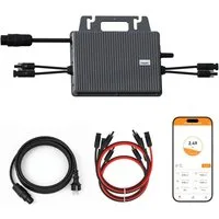 SUNNIVA Wechselrichter TSUN TSOL-MS800 Mikro-Wechselrichter 800 W für Balkonkraftwerk, (2× MPPT, WLAN & App, IP67 wetterfest, Plug-&-Play Installation, inkl. 5 m Anschlusskabel + 4× 1 m Solar-Verlängerungen)