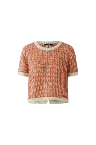 Oui - Pullover offwhite apricot - Gr. - 42