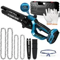 XERSEK Akku-Kettensäge 6/8 Zoll Elektro-Kettensäge Klein Baumsäge Mini Akku-Säge Astsäge, 900W/28000rpm Bürstenloser Motor Kompatibel Mit Makita Akku[ohne Akku], Automatisches Spannen & Schmieren Gartensäge Handsäge Motorsäge