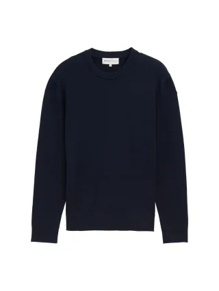Denim Tom Tailor - Basic Strickpullover aus Baumwolle dark navy - Gr. - S
