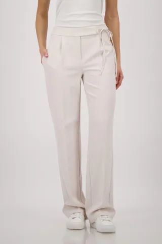 monari - Anzughose mit Bindegürtel champagne beige - Gr. - 42