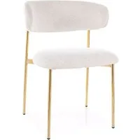 yourhouse24 Polsterstuhl Stuhl ELYSE in Beige, Kaschmir/Gold/Schwarz