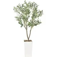 Kunstpflanze Olivenbaum 150cm schwarzer Olivenbaum mit Topf künstliche Pflanzen, GarveeMore