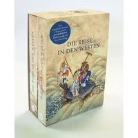 Die Reise in den Westen. Ein klassischer chinesischer Roman / Cheng'en Wu, Zwei Bände im offenen Schuber. Mit 100 Holzschnitten nach alten Ausgaben
