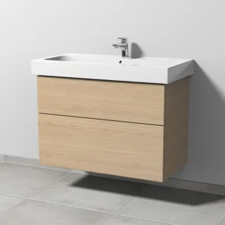 Sanipa 3way Waschtischunterbau zu Geberit iCon Waschtisch mit 2 Auszügen, Eiche-Nordic SM65248
