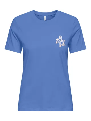 ONLY - ONLVIVVI REG S/S LOVELY TOP BOX JRS Ultramarine - Gr. - XL