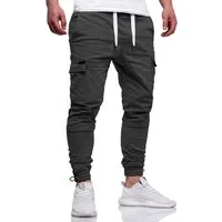 DAILY COTTON Cargohose mit elastischem Bund Slim-Fit Herren Jogger-Hose Jeans mit Gummibund & Cargo-Taschen Pants