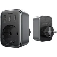 UGREEN Steckdose Wandladegerät 30W (2xUSB/USB C/AC) Adapter EU - EU 13A CD314