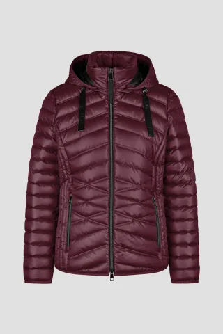 Barbara Lebek - Jacke Down Free mit Kapuze burgundy - Gr. - 38