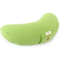SEI Design Yogakissen Halbmond mit Buchweizenschalen Füllung, besticktes Meditationskissen