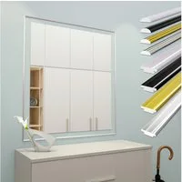 Hexim Zierleiste, 3M Randleiste - Modell D1, Selbstklebende Zierleisten flexibel universelle Profile Wandleiste Gold Chrom Weiß Schwarz 300cm Spiegelrand Möbel Deckenleiste (1 Leiste D1-W weiß)