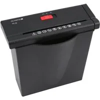 Olympia Aktenvernichter PS 36, Streifenschnitt, Sicherheitsstufe P2, Papierkorb, 6 Blätter, schwarz