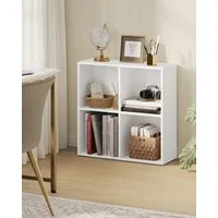 VASAGLE Bücherregal Standregal, Bücherschrank, mit 4/5/7/8 Fächern, 24 x 66 x 66 cm (T x B x H)