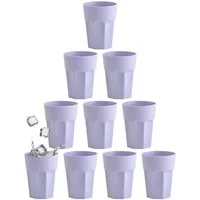 Engelland Becher Kunststoffbecher in modernen Pastellfarben, 250 ml, Mehrweg, 10-tlg., Kunststoff, spülmaschinengeeignet, bruchfest, wiederverwendbar, 250 ml, 0,25 Liter