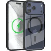 EAZY CASE Handyhülle Transparente Hülle mit MagSafe iPhone 17 Pro Max 6,9 Zoll, Qi Charging kompatibel, Silicon Case, Slimcover Displayschutz, Schwarz