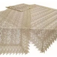 Brilliant Tischdecke Spitzeneinsatz / Versch. Größen / H-1802, Spitzeneinsatz