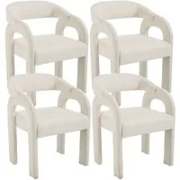 WAHSON OFFICE CHAIRS Esszimmerstuhl 2/4er Set Esszimmerstühle, Chenille, Schwunglehne,Armlehnen–nordisch (4 St)