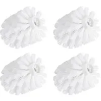 WENKO WC-Reinigungsbürste, (Set, 4-tlg), Ersatzbürstenkopf für WENKO WC-Bürsten, Ø 7,5cm, Kunststoffborsten