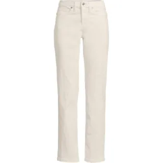 All-Day CoolMax Straight Fit Jeans Mid Waist, Damen, size: regular, Blau, by Lands' End
