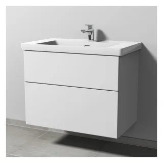 Sanipa 3way Waschtischunterbau zu Villeroy & Boch Subway 3.0 Waschtisch mit 2 Auszügen, Weiß-Soft SM84843