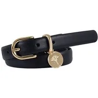 JOOP! Ledergürtel mit Dornschließe und Logo-Anhänger, Breite 2cm
