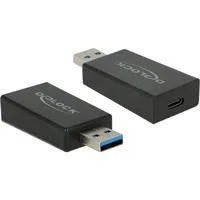 USB 3.2 Gen 2 Adapter, USB-A Stecker > USB-C Buchse schwarz