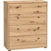 FORTE Kommode Tempra, Kommode, 4 Schubkästen, Höhe 85,5 cm, Breite 73,7 cm