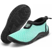 Aqua Speed 30 Aqua Shoe profilierte Badeschuhe – rutschfest & alltagstauglich Wasserschuh (Wasserschuhe mit rutschhemmender Sohle für Pool, Strand & Meer) Mit Mikrofaserhandtuch – Rutschfest & bequem für Pool & Strand