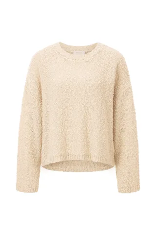 Rich & Royal - Slub Yarn Crew Neck pearl white - Gr. - XS