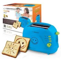 Esperanza 2-in-1-Toaster Esperanza Smiley Green Toaster 2-Scheiben EKT003B
