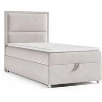 Best for Home Boxspringbett K-11 SINGLE mit Bettkasten, Bonellfederkern, Komfort Topper H3 (Hotelbett, Einzelbett, Kinderbett, Juniorbett, 5-St., 70x200 80x200 90x200 100x200 cm), Einzelbett mit integriertem Stauraum, gepolstertem Kopfteil