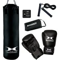 Hammer Boxsack Chicago (Set, 4-tlg., mit Sprungseil, mit Boxhandschuhen)