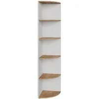 Vicco Eckregal Ecki, Weiß/Goldkraft Eiche, 40 x 180.6 cm, 1-tlg.