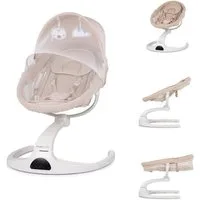 Chipolino Babywippe Babywippe E-Sway Fernbedienung, Musik Bluetooth Plüschtiere Timer Gurt