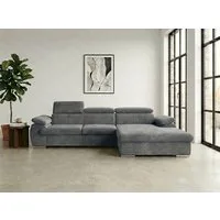 WERK2 Ecksofa Cosmo modern und bequem, Breite 282cm, L-Form, Eckcouch mit Schlaffunktion, Bettkasten & verstellbaren Kopfteilen