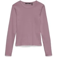 Vero Moda Langarmshirt VMCHLOE LS SHORT TOP JRS NOOS Baumwollmischung, slim fit