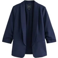 Next Jackenblazer Relaxed Fit Blazer mit Raffärmeln und Vichykaros (1-tlg)