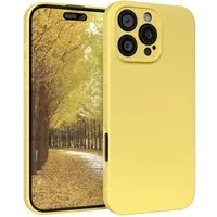 EAZY CASE Handyhülle für Apple iPhone 16 Pro Max Hülle Silikon 6,9 Zoll, Handy Softcase stoßfest Hülle mit Kameraschutz Bumper Tpuhülle Gelb