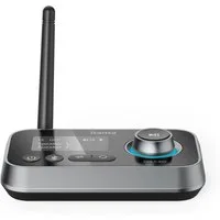 Hama Bluetooth-Adapter Audio (Sender und Empfänger, für HiFi, TV, Beamer) Bluetooth-Adapter zu 3,5-mm-Klinke, USB Typ C