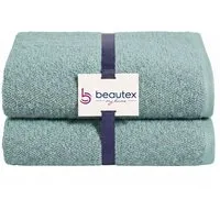 Beautex Handtuch Set, Premium Frottier Sets, 100% Baumwolle 550g/m², Multischlaufen-Optik, Frottier, saugstark, weich, flusenfrei, schnelltrocknend, schadstoffgeprüft