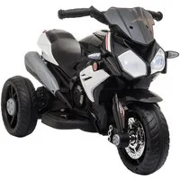 HOMCOM Elektro-Kindermotorrad Elektromotorrad mit Musik, Kindermotorrad Rot+Schwarz, Belastbarkeit 25 kg, (1-tlg), für Kinder von 3-5 Jahren, Schwarz