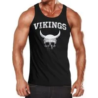 Neverless Tanktop Herren Tank-Top Wikinger-Helm Skull Totenkopf Muskelshirt Muscle mit Print