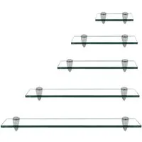 Clanmacy Wandregal Glasregal Hängeregal Glasablage Glasplatte Badregal 20-60cm