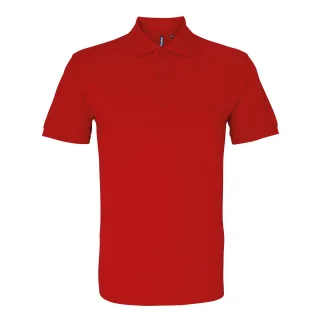 Asquith & Fox Herren Bio-Poloshirt in klassischer Passform (kirschrot)