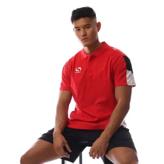 Sondico - "Venata" Poloshirt für Herren, Mit Kragen (Rot/Weiß/Schwarz)