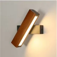 Riserva Wandleuchte Moderne LED Wandleuchte Holz 21cm Warmweiß 3000K Wandlampe